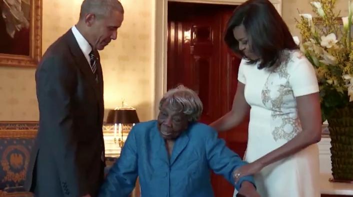 106 Year Old Virginia Mclaurin Breaks Into Dance After Meeting The Obamas 