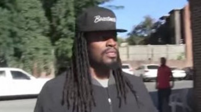 Marshawn Lynch Growls at TMZ Reporter