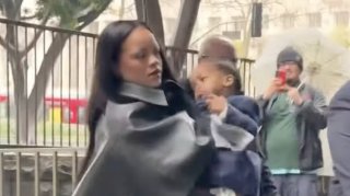 Rihanna Shows Up to Support A$AP Rocky in Court with Their Two Sons