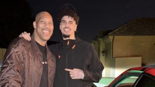 LaVar Ball Seen for First Time with Son LaMelo After Having His Foot Amputated